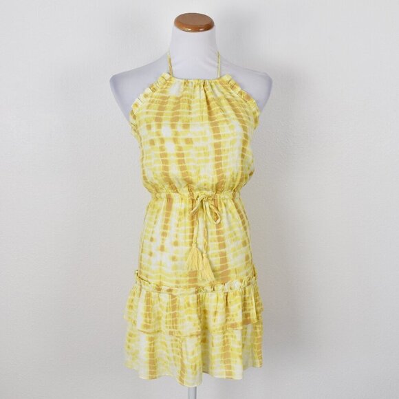 MAJORELLE Dresses & Skirts - Majorelle Baker Halter Dress Tie Dye Yellow - XS